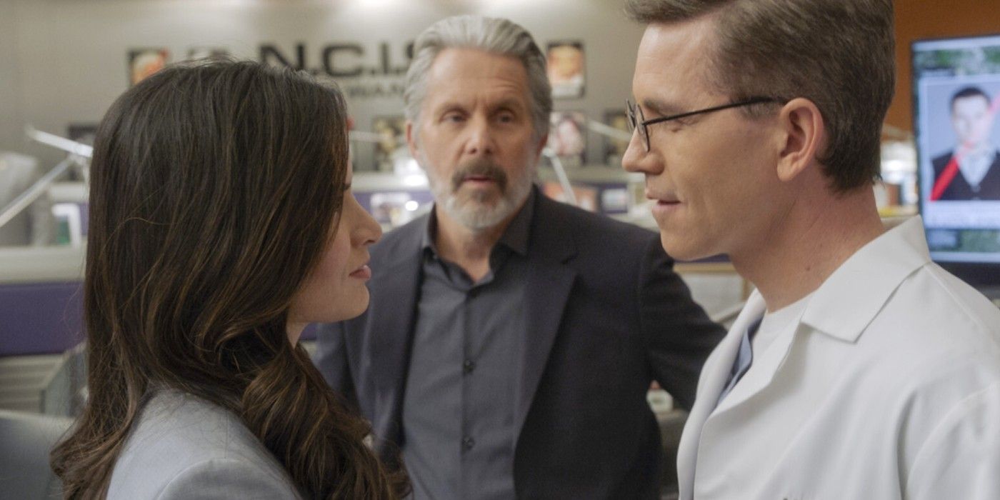 NCIS' Palmer and Knight look each other in the eye with Parker in the background