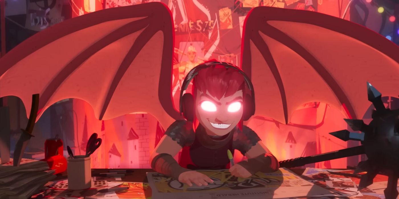Nimona spreads her wings in the Nimona Netflix animation