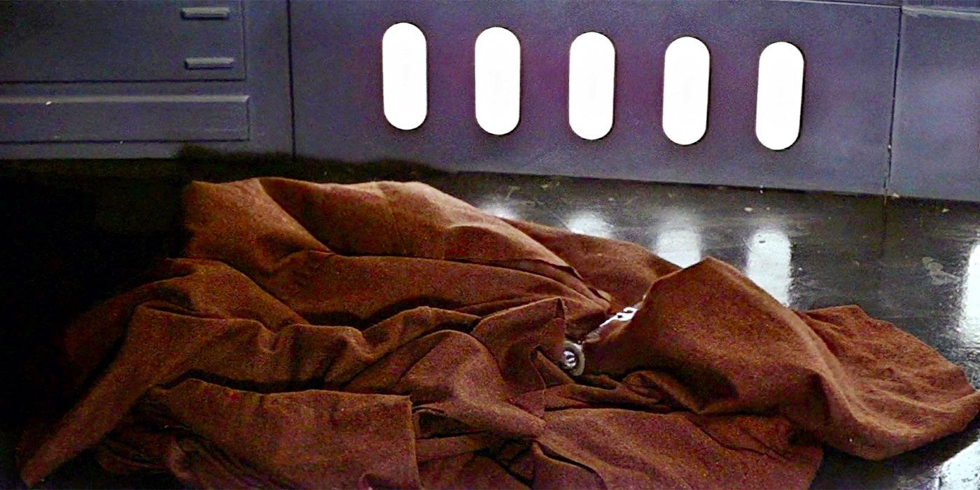 Obi-Wan's empty Jedi robe, following his duel with Darth Vader, in Star Wars: A New Hope