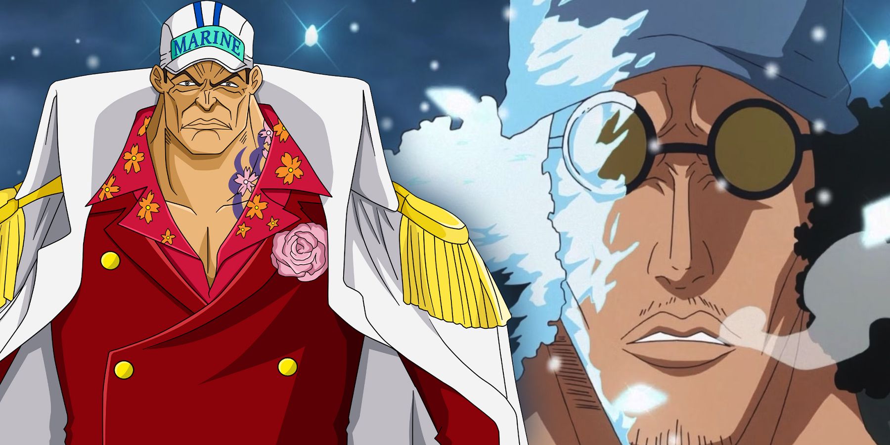 One Piece's Kuzan and Akainu