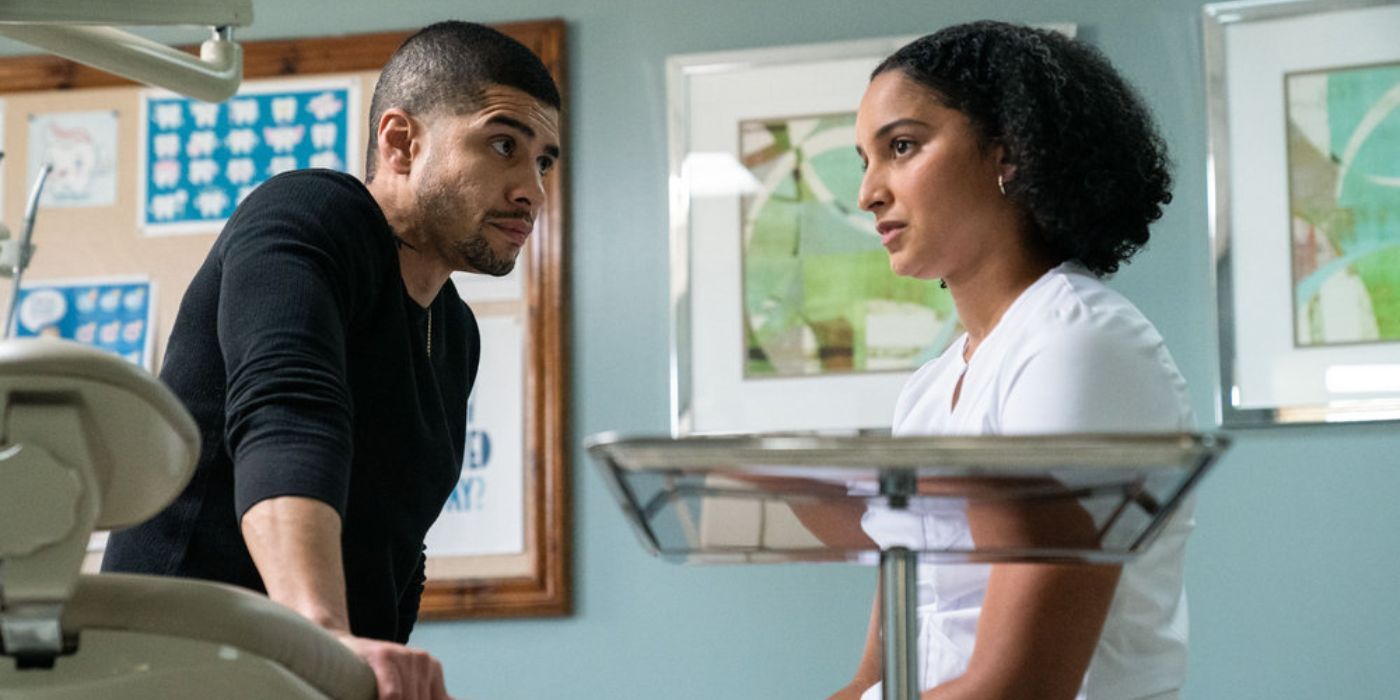 Law & Order: Reyes (Rick Gonzalez), do Crime Organizado, entrevista uma testemunha em um consultório odontológico