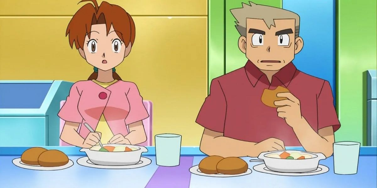 Delia Et Le Professeur Oak De Pokemon