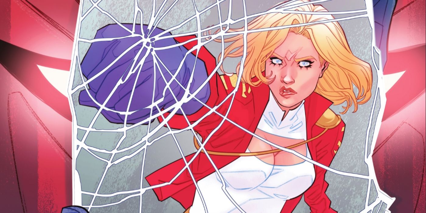 power girl punching through the veil between the astral and physical plane on the cover of power girl special #1