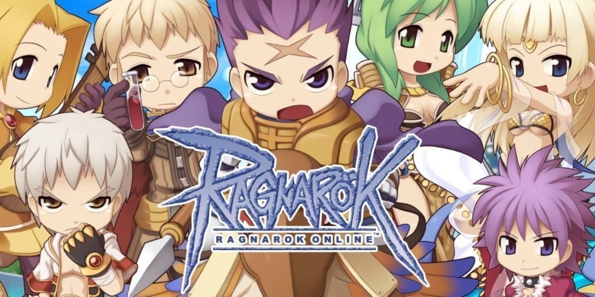 Uma imagem promocional para Ragnarok Online mostrando as várias classes