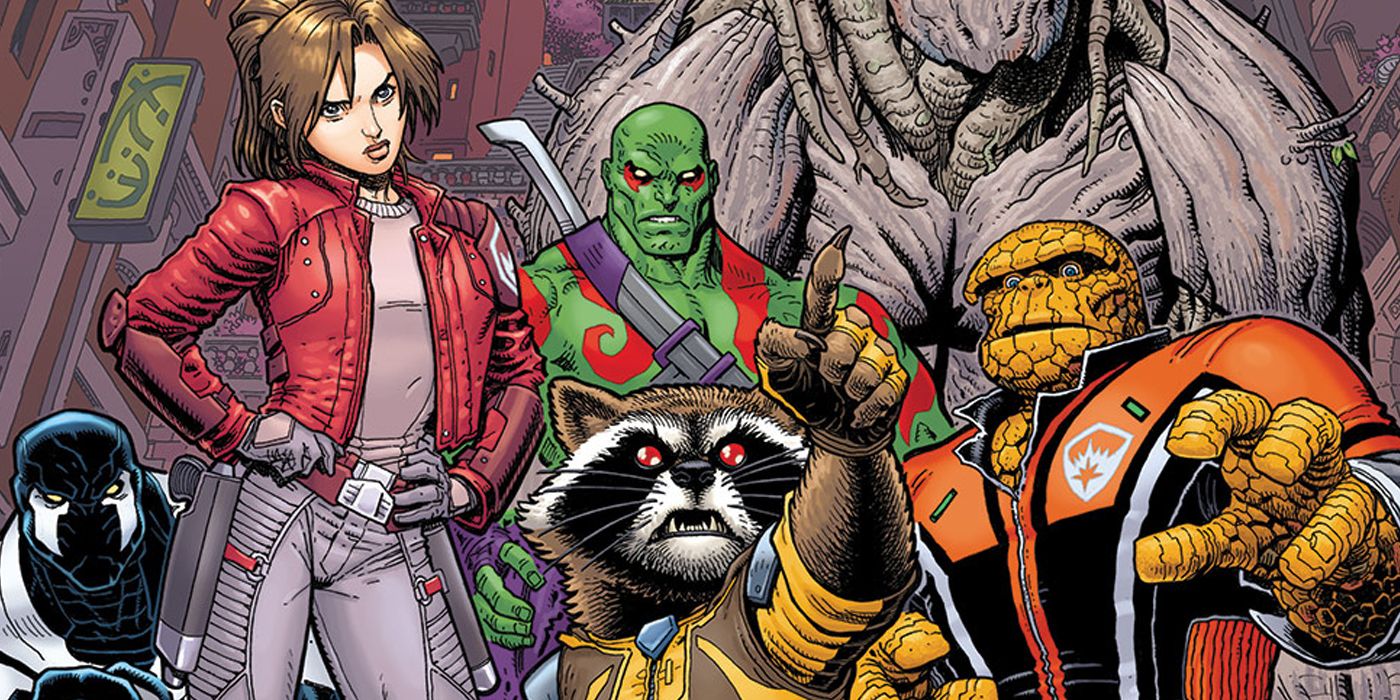 Rocket leading the All-New All-Different roster of the Guardians of the Galaxy