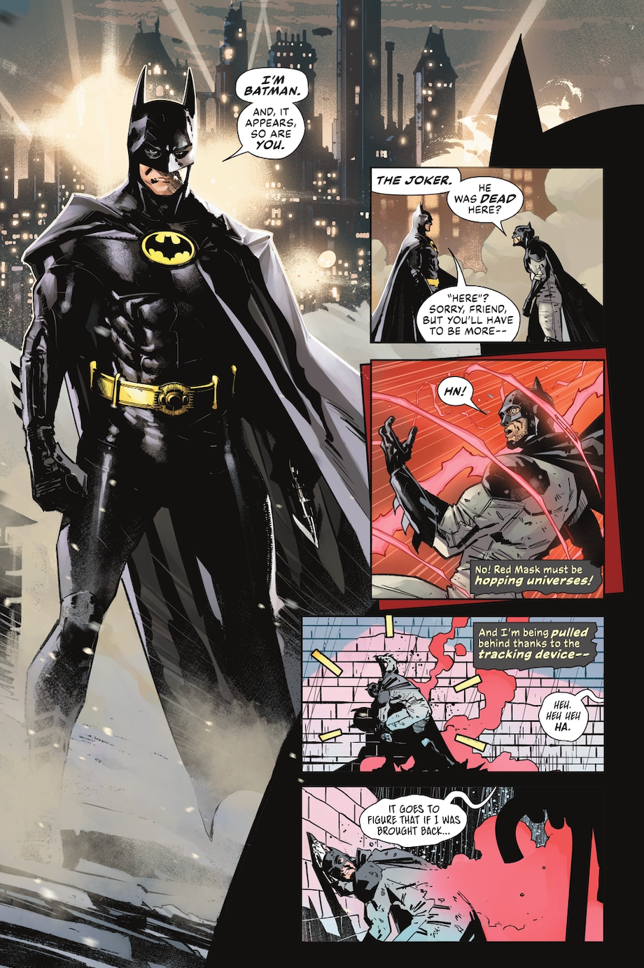 Bruce Wayne meets Michael Keaton's Batman '89 in DC's Batman #900