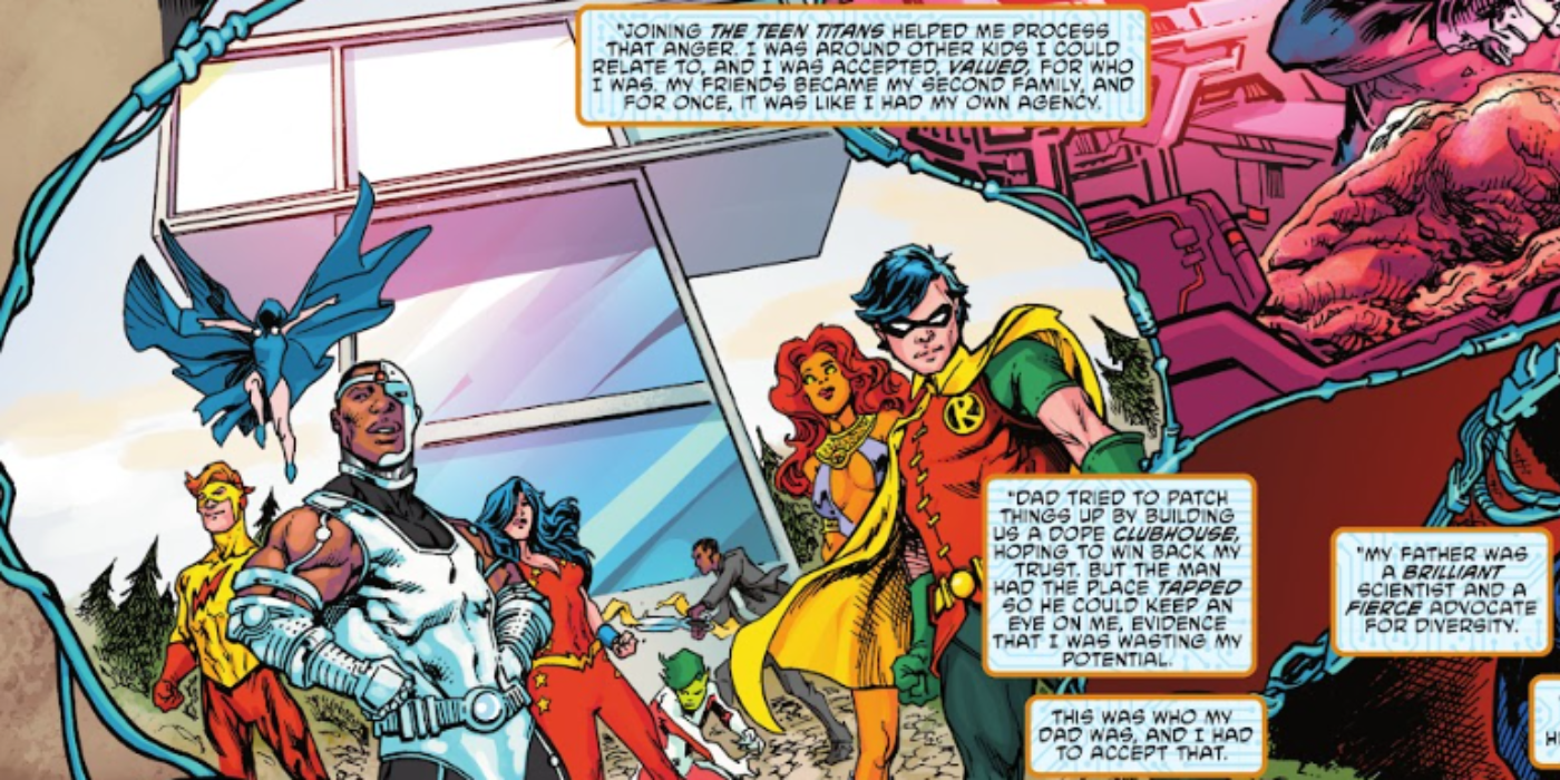 Cyborg recalls his history with the Teen Titans in Cyborg #1.