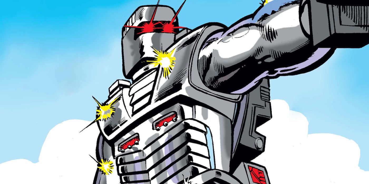 Rom the Space Knight raises his arm in a cover for a brand-new omnibus collection from Marvel and Hasbro.