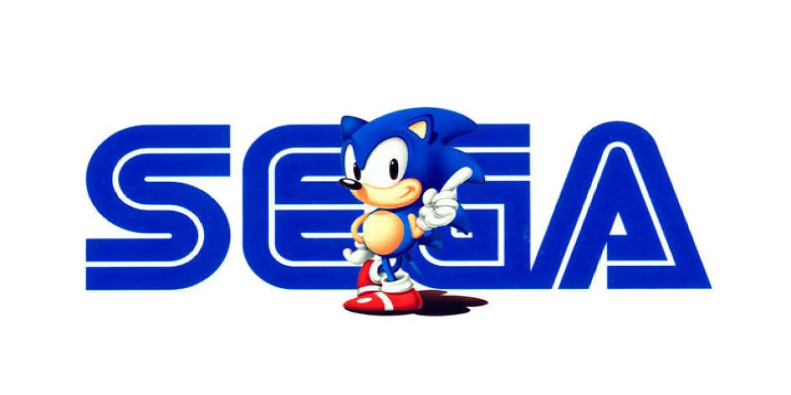Image of Sonic over Sega logo