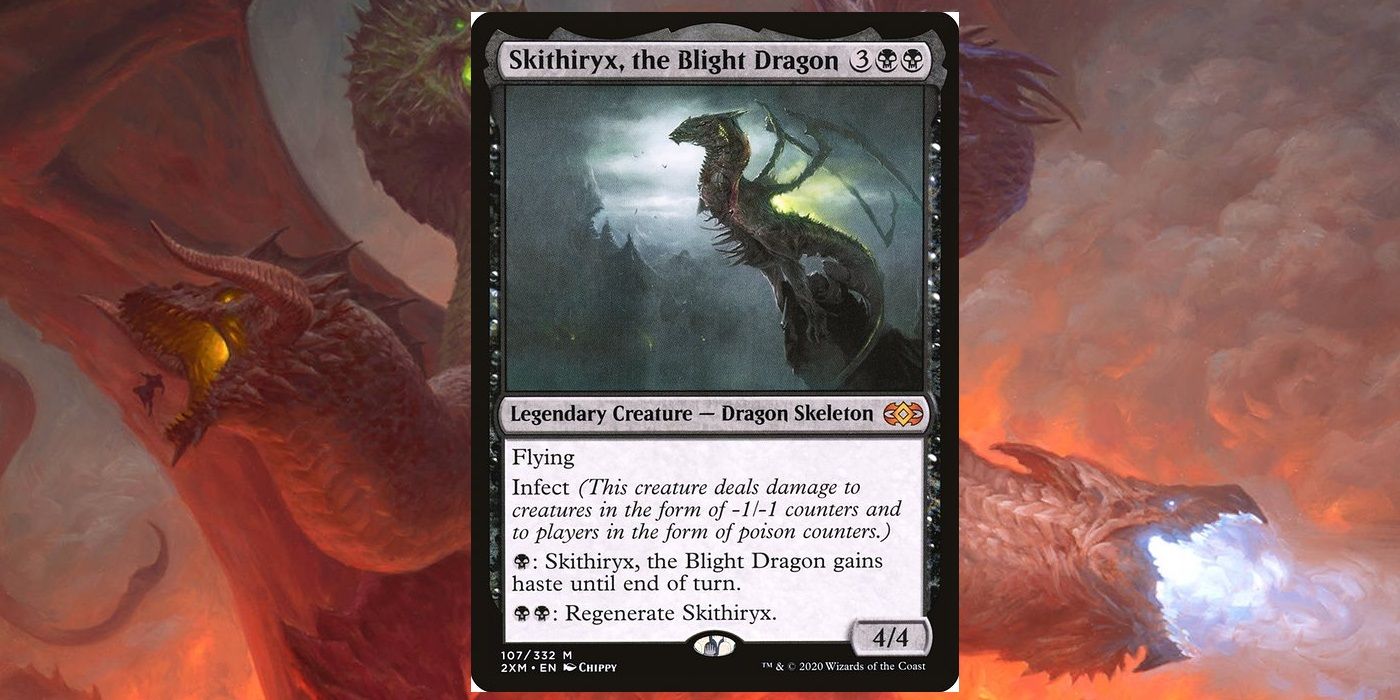 Skithiryx, o cartão Blight Dragon em MTG.