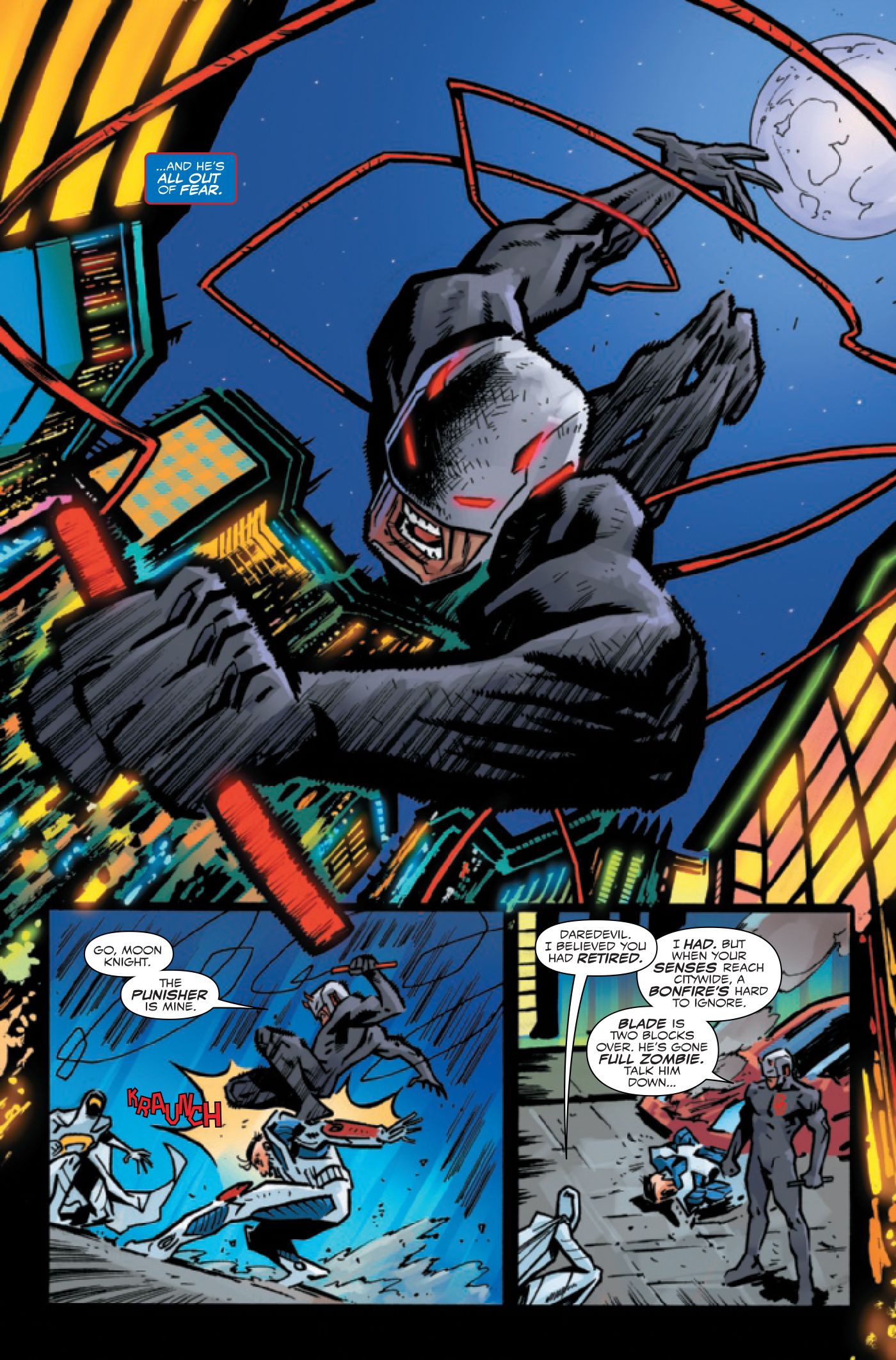 An early look at Spider-Man 2099: Dark Genesis #5 (2023) from Marvel Comics.