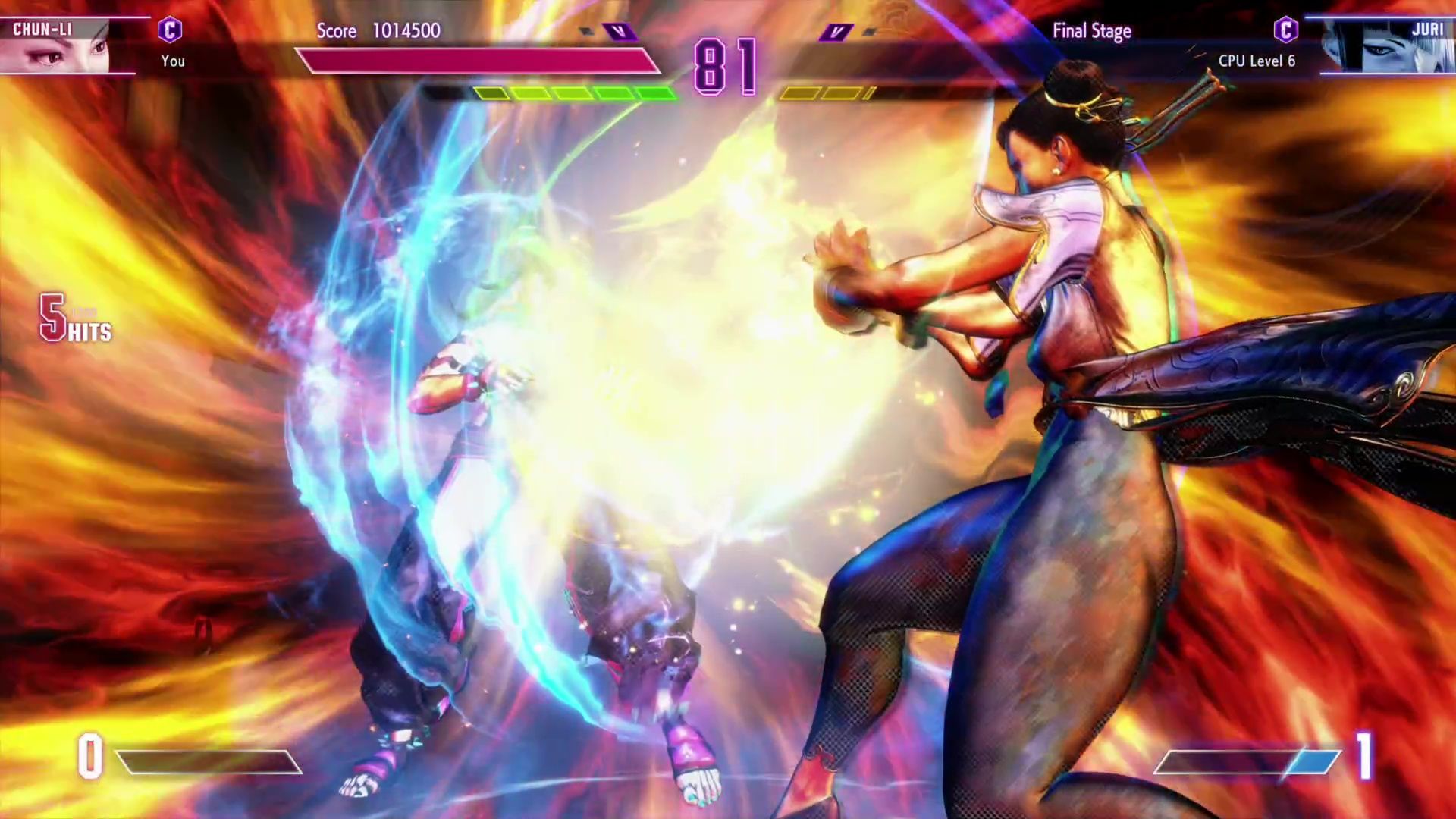 Chun-Li defeats Juri using her Super Finish in Street Fighter 6's Story Mode