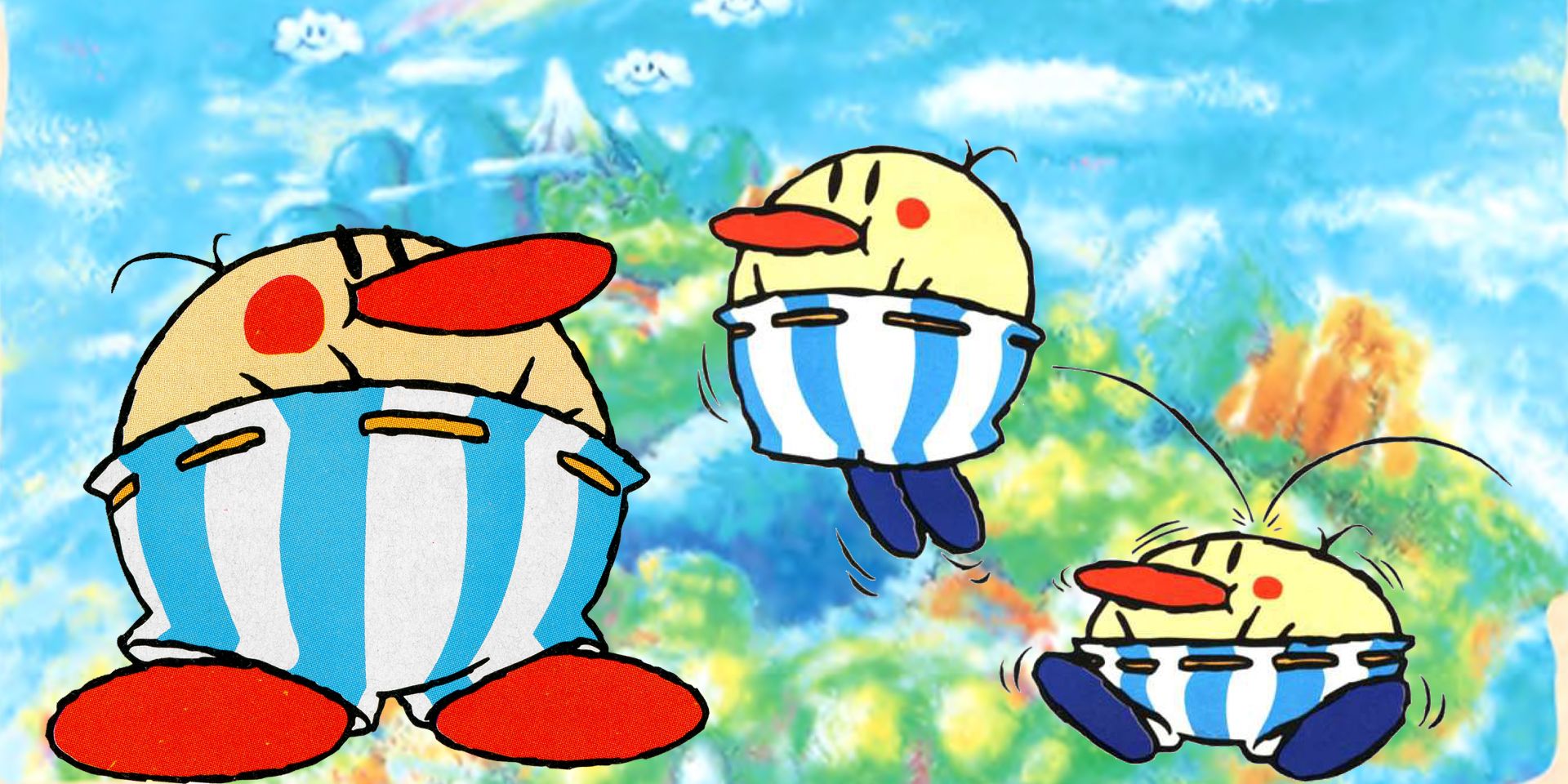 The Burt enemies from Yoshi's Island in the air.