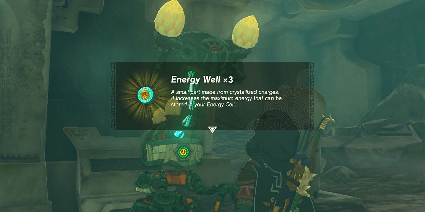 Link recebendo Energy Wells em Tears of the Kingdom