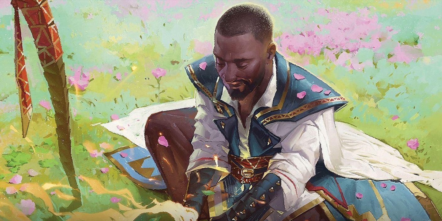 teferi with a field of flowers