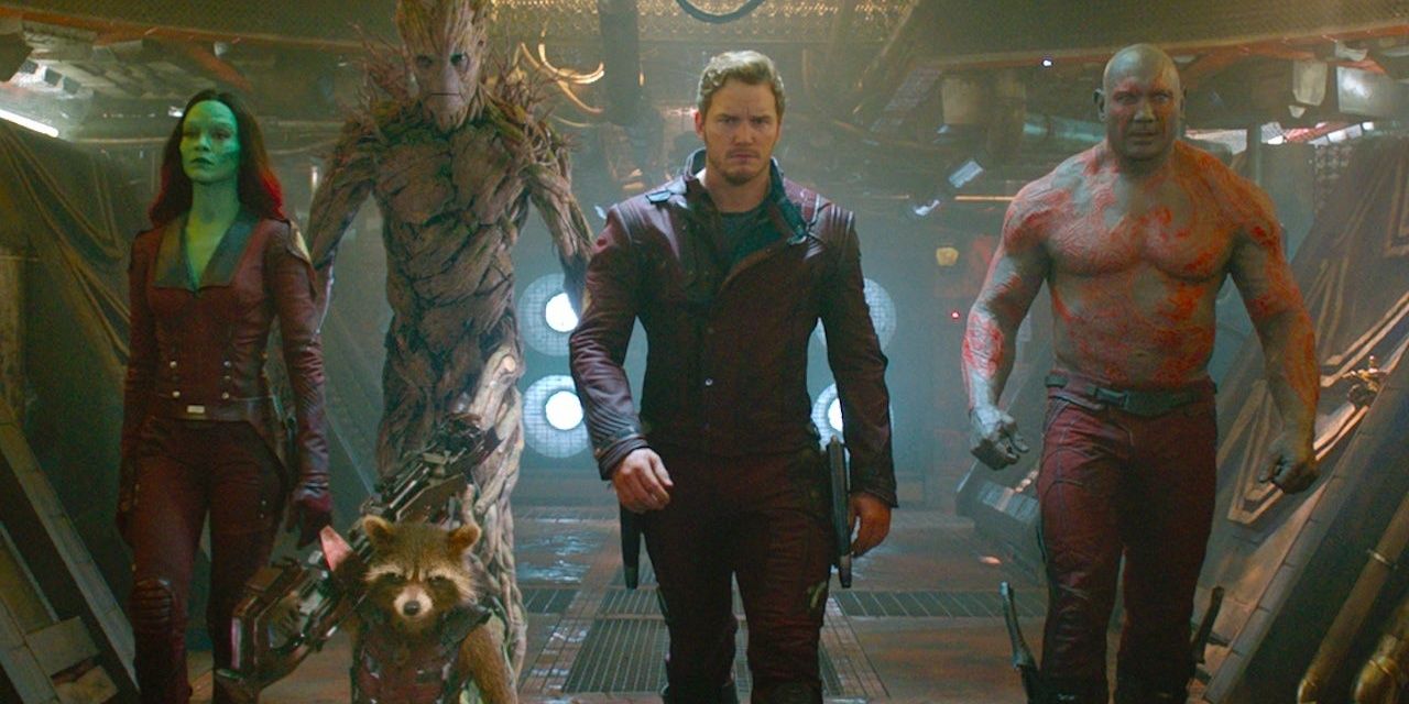 the guardians of the galaxy team walking together