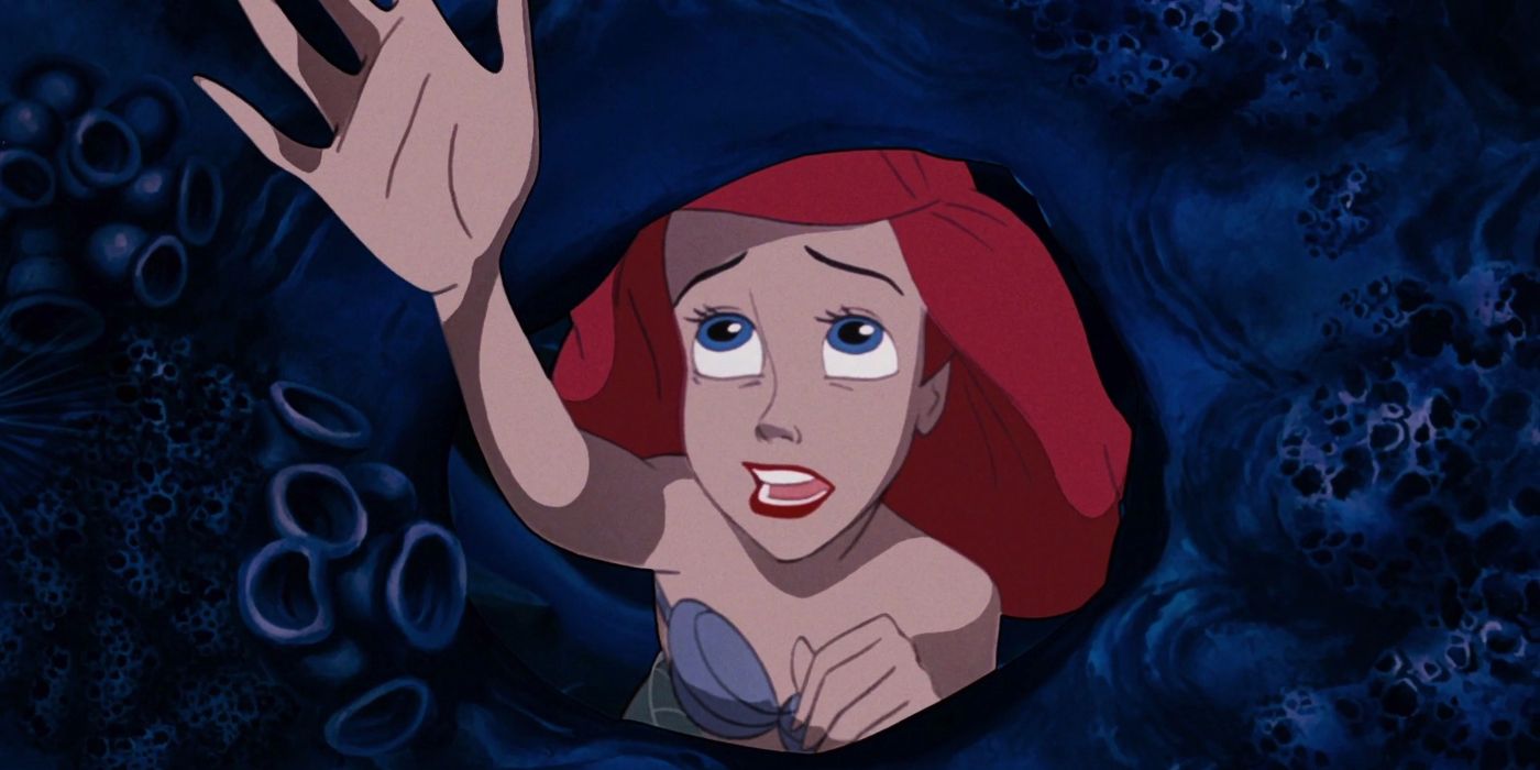 Ariel reaching for the surface in The Little Mermaid.