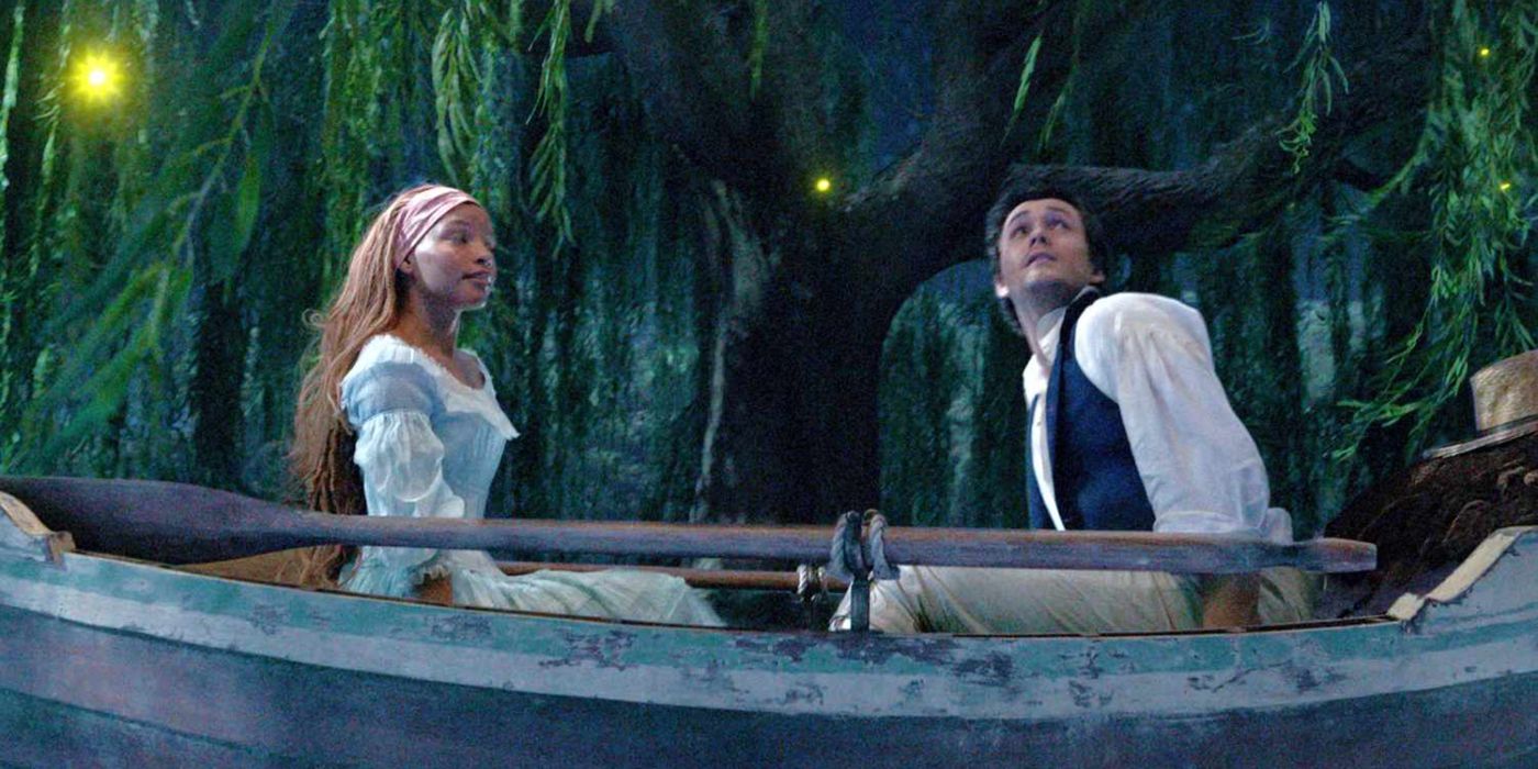 The Little Mermaid has Ariel and Eric on a date in the lagoon