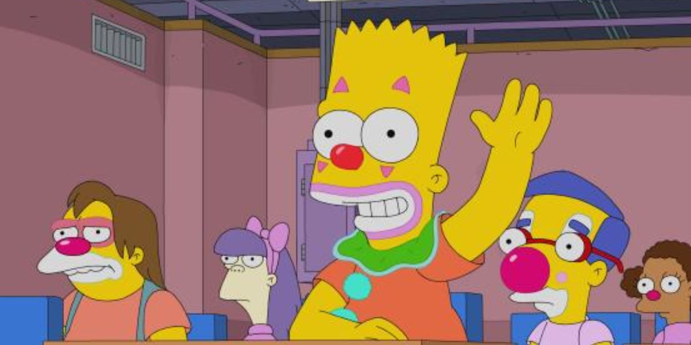 The Simpsons Makes Bart's Clown School Success Effectively Tragic