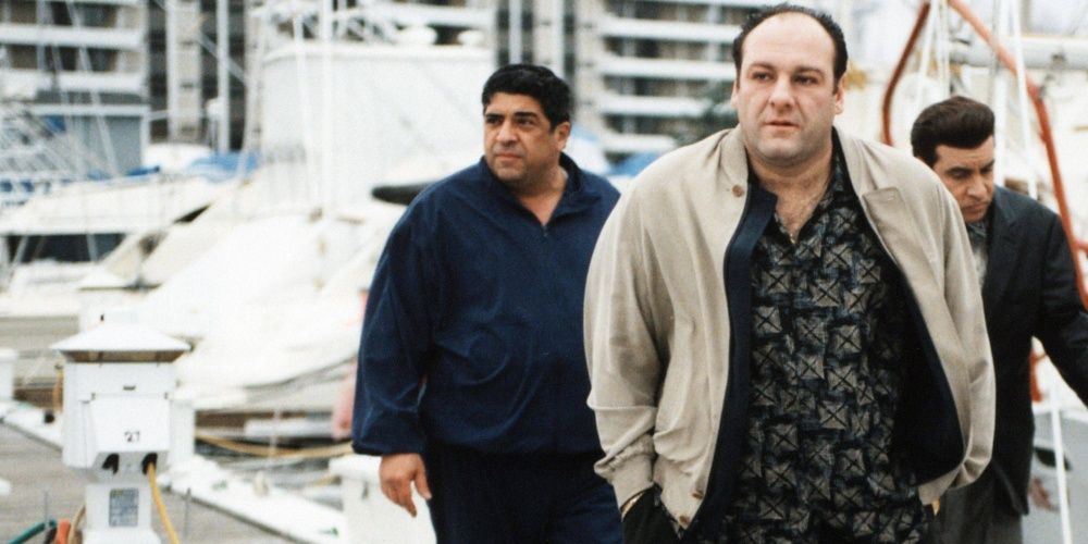Tony leads Big Pussy to his boat for his execution in The Sopranos (Funhouse)