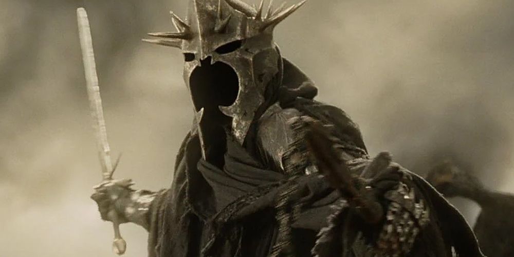 The Witch-King of Angmar draws his sword in The Lord of the Rings: The Return of the King