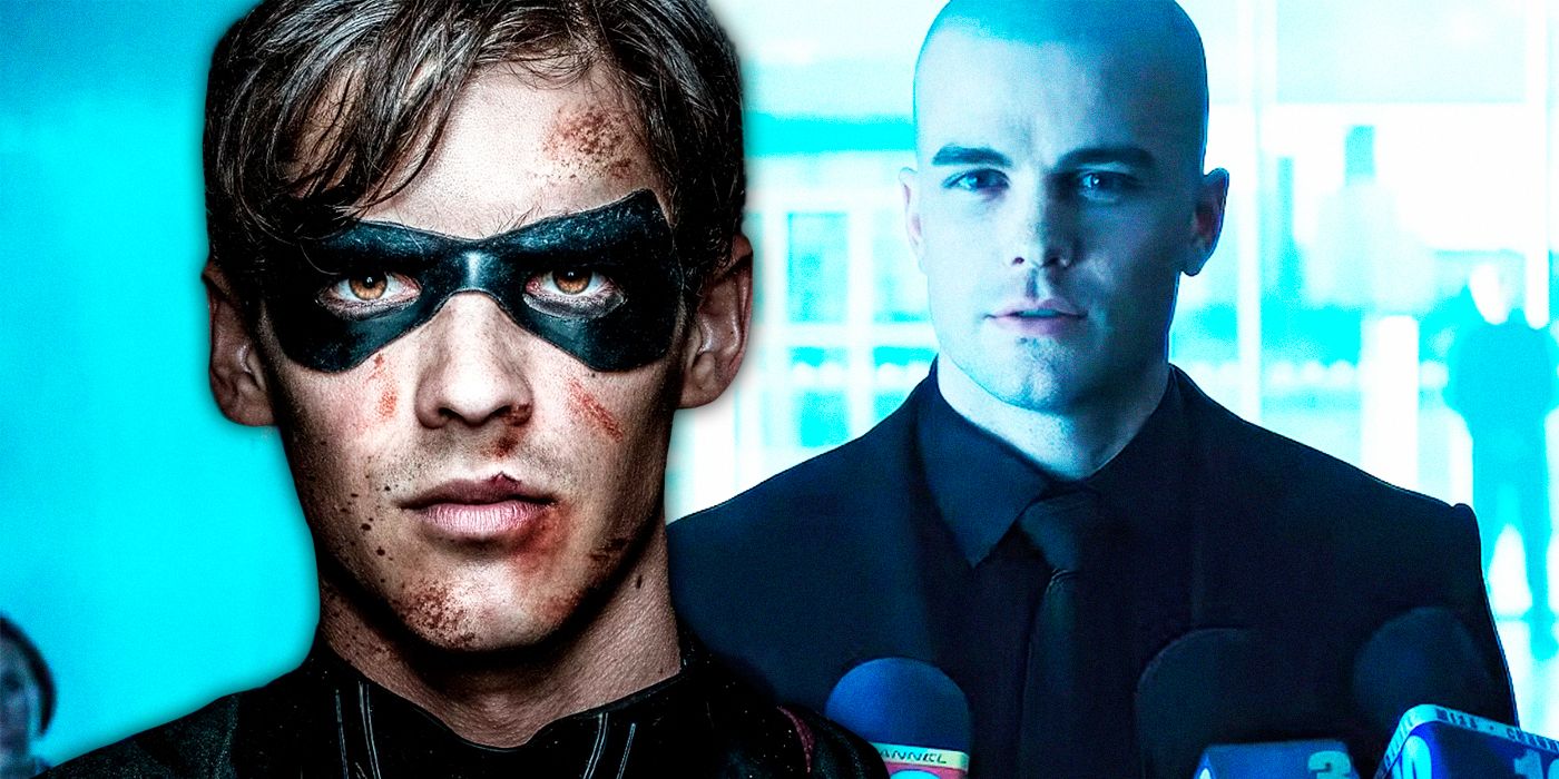 Dick Grayson as Robin juxtaposed with a villainous Conner Kent in Titans Season 4