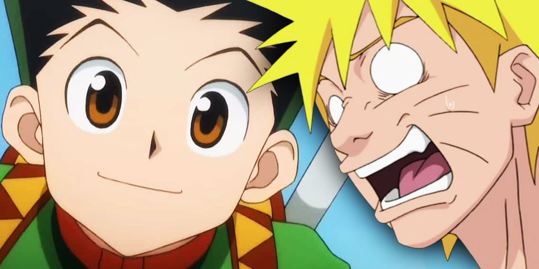 Gon from anime Hunter X Hunter and Naruto from anime Naruto