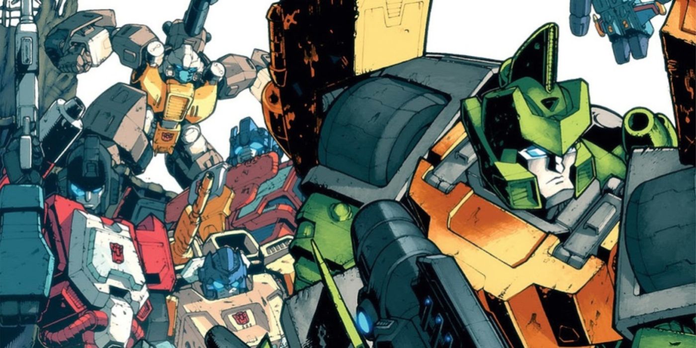 A crop of Transformers: Stand of the Wreckers with Springer, Perceptor, Guzzle, Pyro, Ironfist, and Rotorstorm's legs.