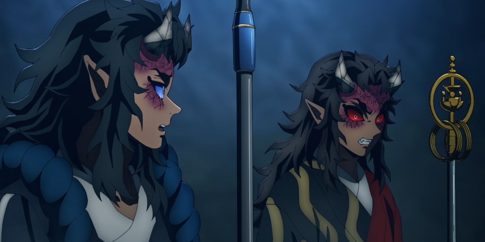 Two hantengu bodies talking in Demon Slayer