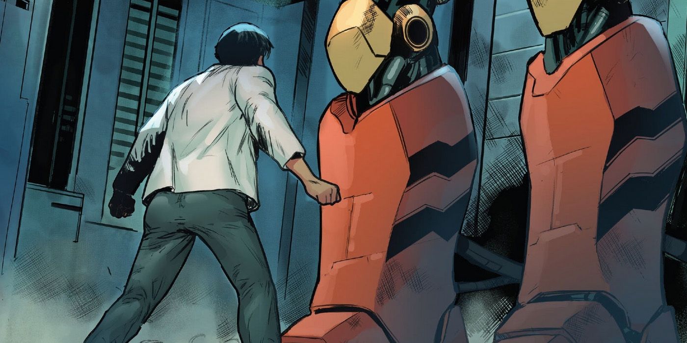 Tony Stark enfrenta os Sentinelas Stark. 