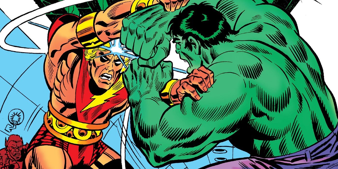 Hulk fights Adam Warlock