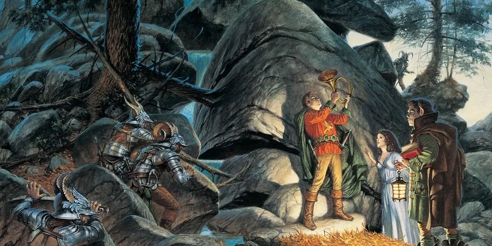 The Horn of Valere on the cover of The Wheel of Time: The Great Hunt