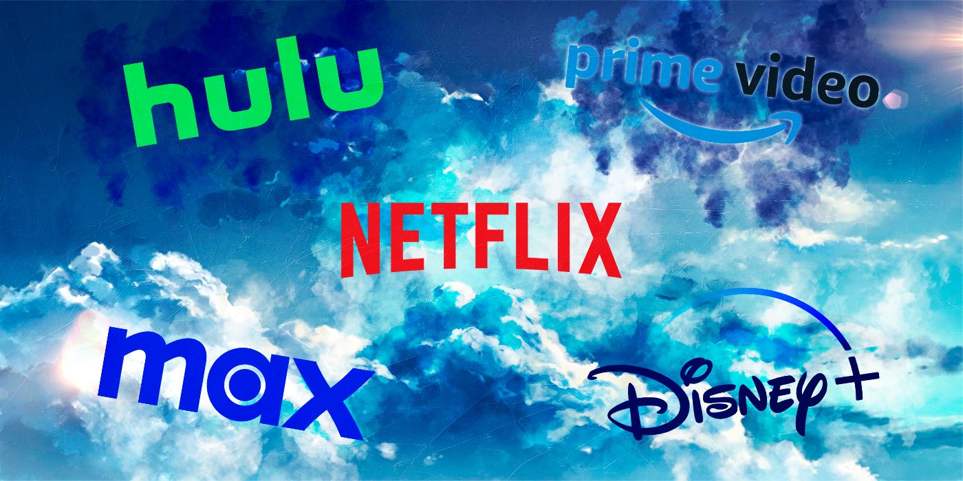 The official logos for streaming sites Hulu, Amazon Prime Video, Netflix, Max and Disney+
