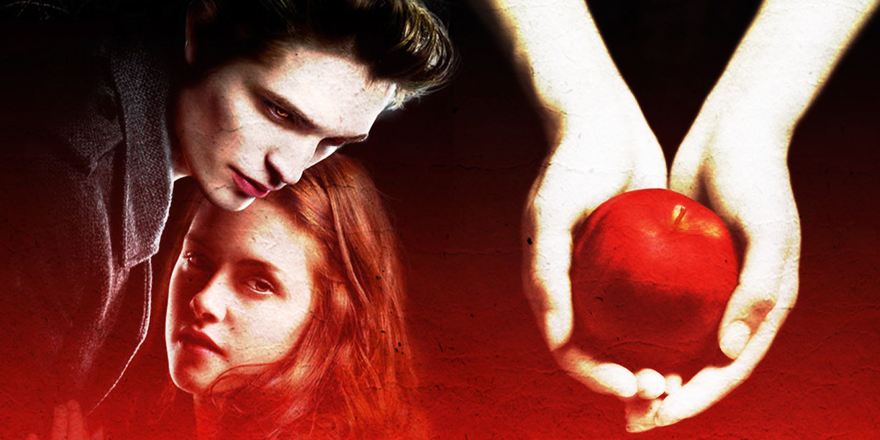 The Twilight Saga's Edward and Bella alongside Twilight's book cover