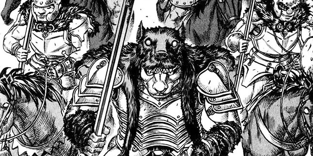 Wyald leads the Black Dog Knights in Berserk