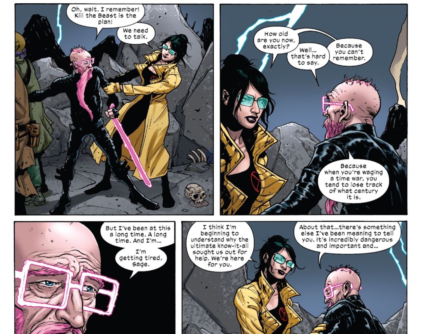 Quentin Quire fala com Sage em X-Force #40.