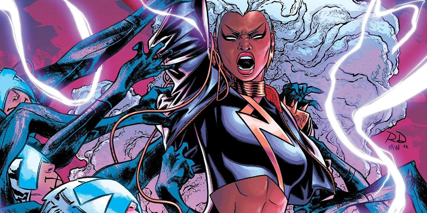 Tempestade em X-Men Red usando seu raio 