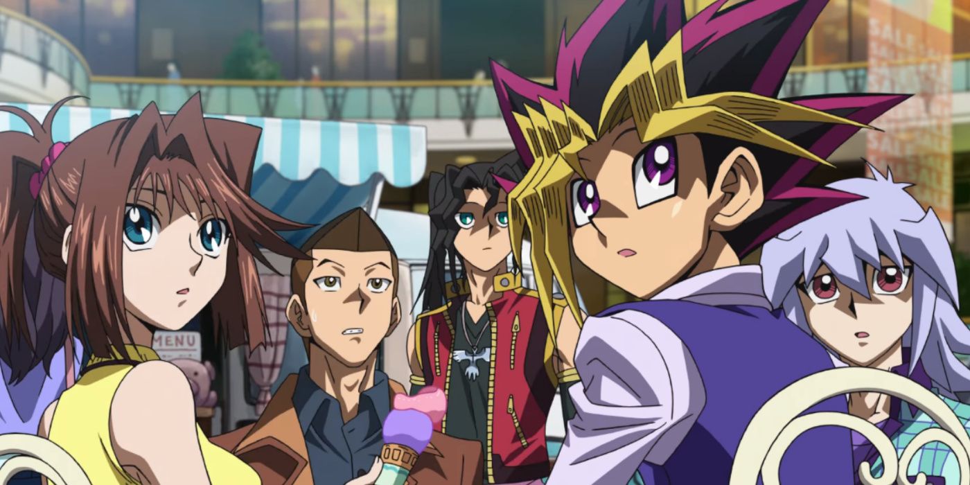 yugioh personagens do lado negro das dimensões tea, tristan, duke, yugi e bakura