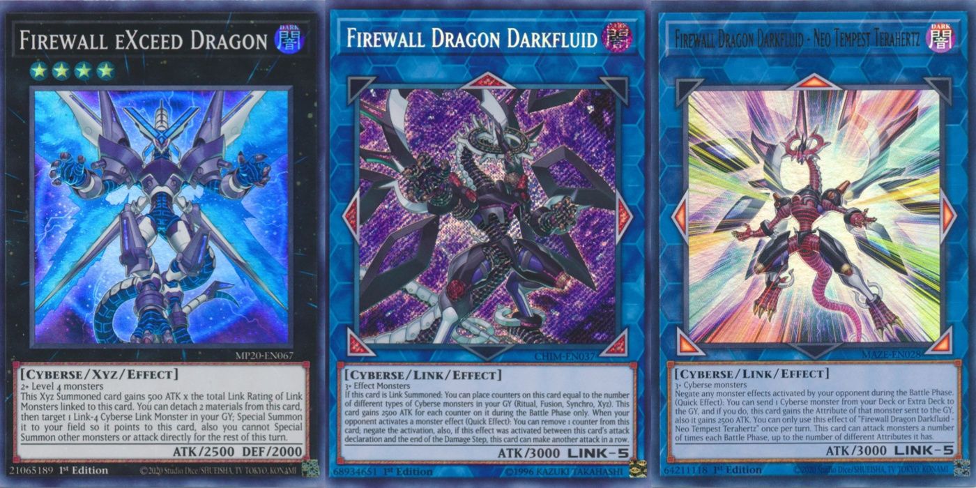 yugioh firewall dragons apresentando firewall excede dragão, firewall dragão darkfluid e firewall dragão neo tempestade terahertz