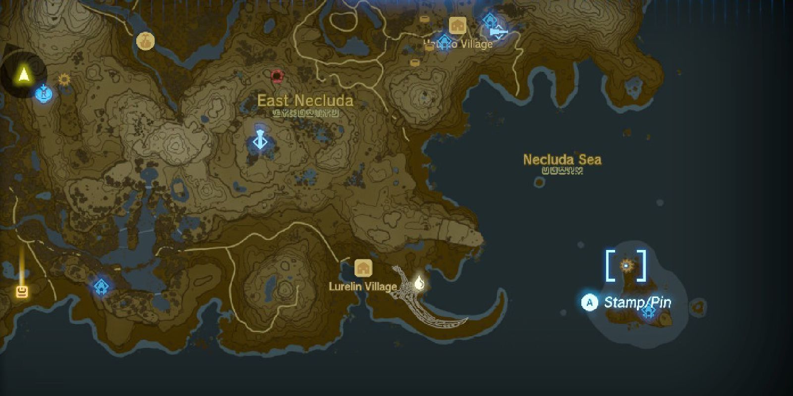 Localização de Eventide Island e Lone Island Coliseum em Tears of the Kingdom