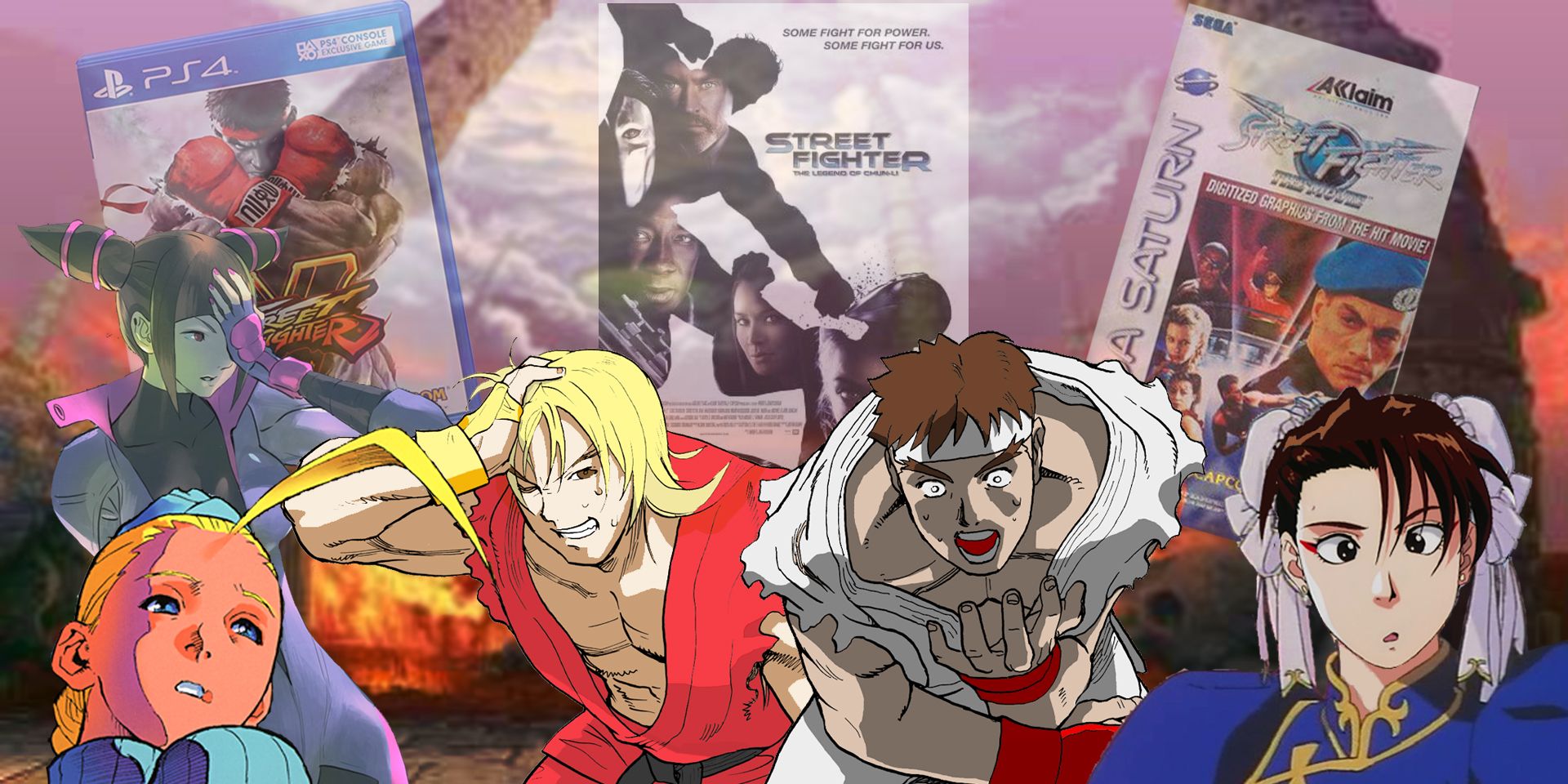 The Street Fighter characters recoil in horror over the franchises' failures.
