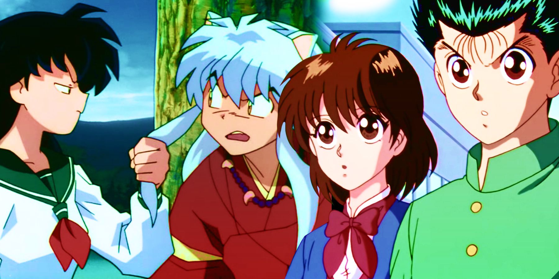 Keiko and Yusuke from whow Yu Yu Hakusho, and Inuyasha and Kagome from show Inuyasha