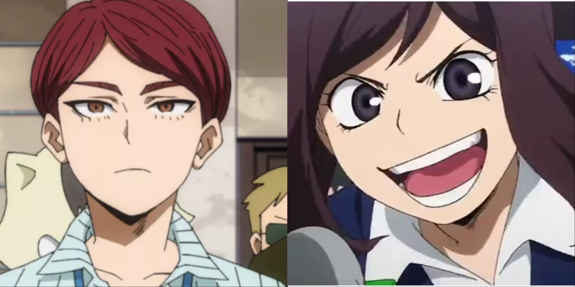 The redhaired reporter and 'female reporter' from My Hero Academia anime