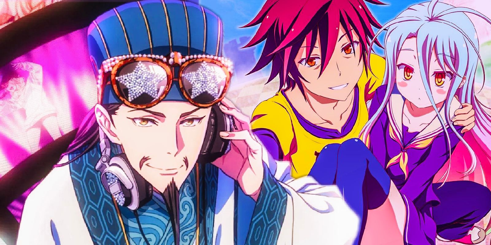 Ya Boy Kongming DJing and No Game No Life’s Sora and Shiro 