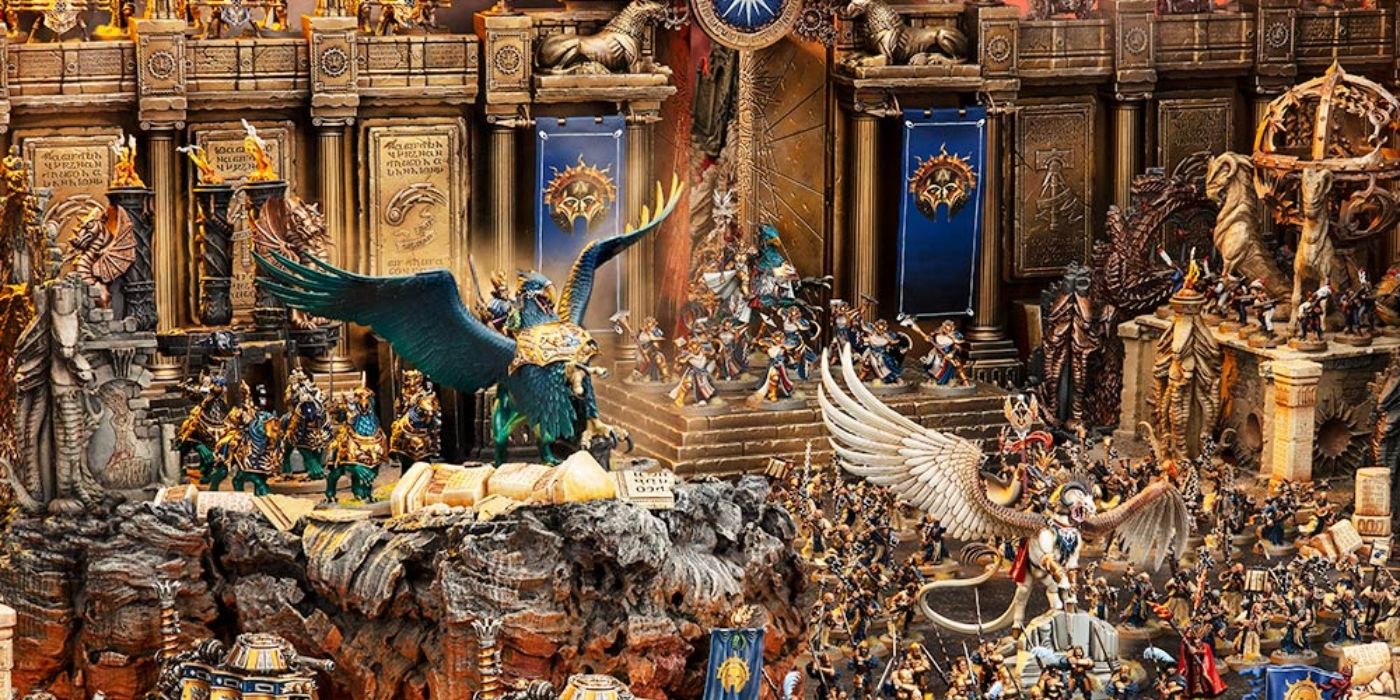 Um exército de miniaturas de Cities of Sigmar em Warhammer