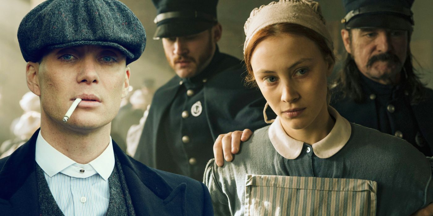 A combined image of Peaky Blinders and Alias Grace crime dramas