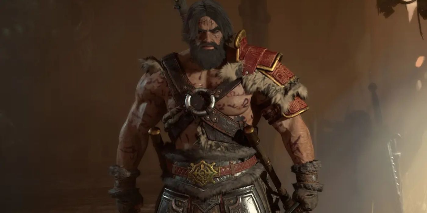Barbarian ready for action in Diablo IV