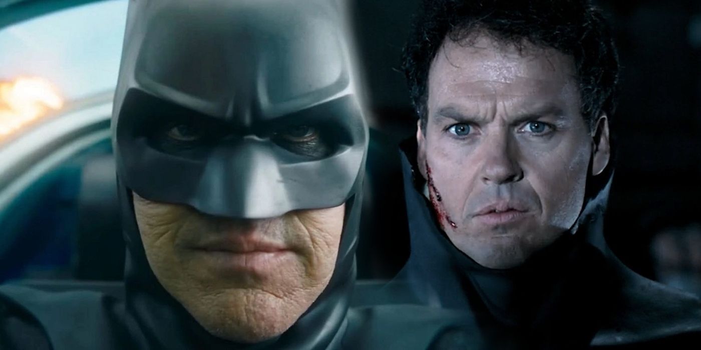 Michael Keaton's Batman flies a jet in The Flash; Batman removes his mask in Batman Returns