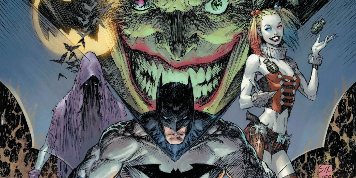 Batman with the Joker, Harely Quinn and other villains