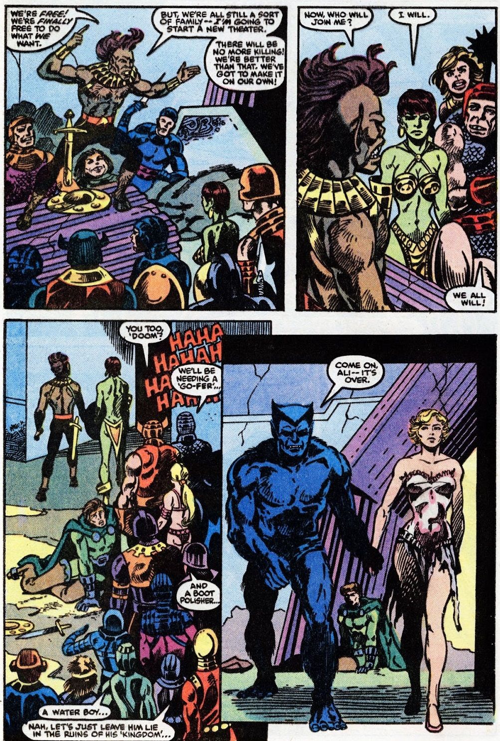 Dazzler e Beast ajudam a libertar os gladiadores